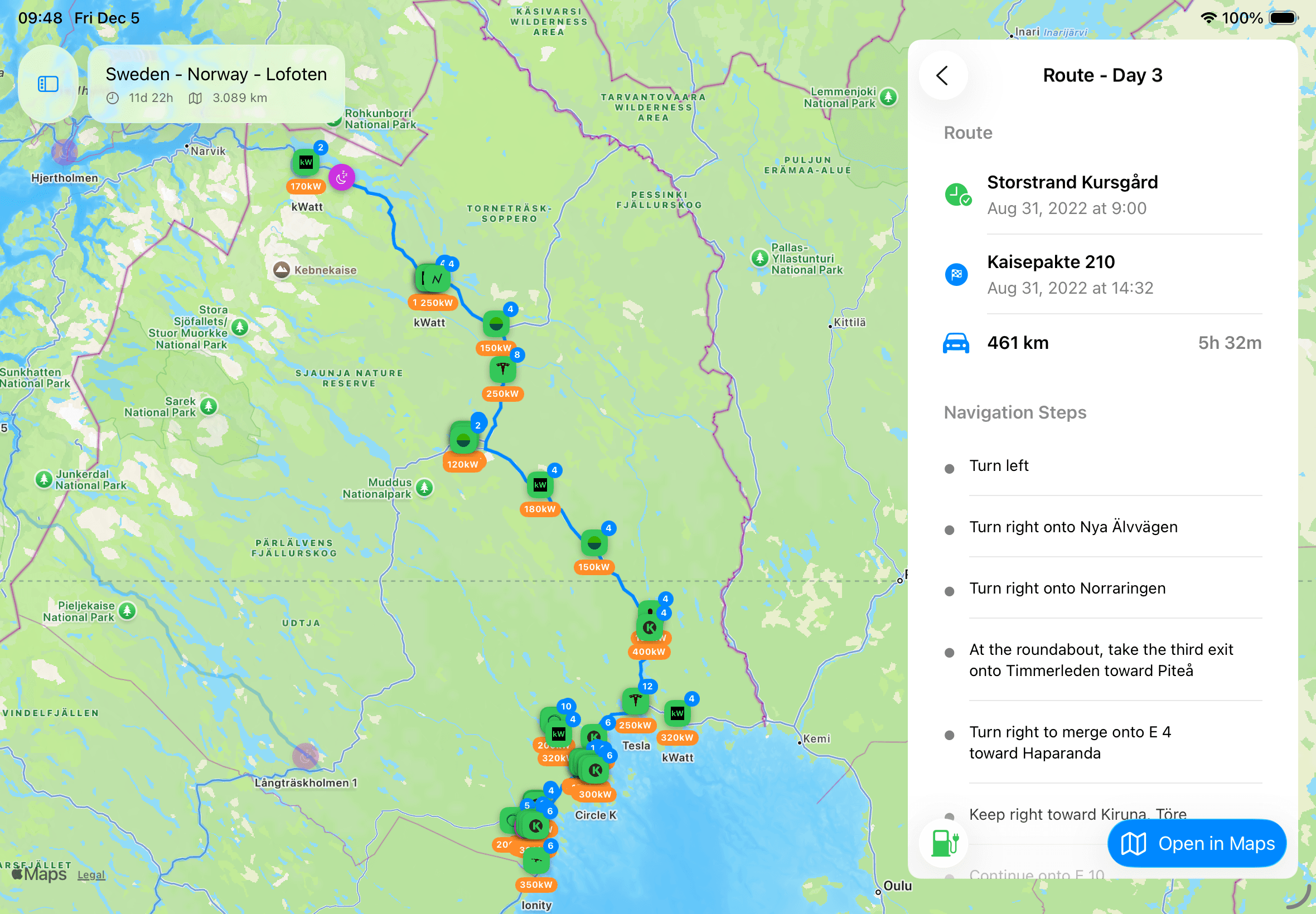 Fernweh 1.14: Viagens rodoviárias elétricas facilitadas com integração de estações de carregamento EV